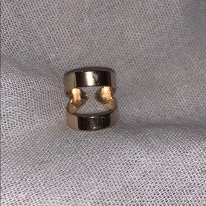 Gold tone adjustable ring